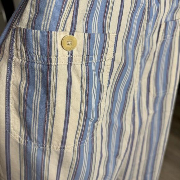 DKNY Classic Petite Striped Cropped Wide Leg Pants, Petite Small - Picture 5 of 13